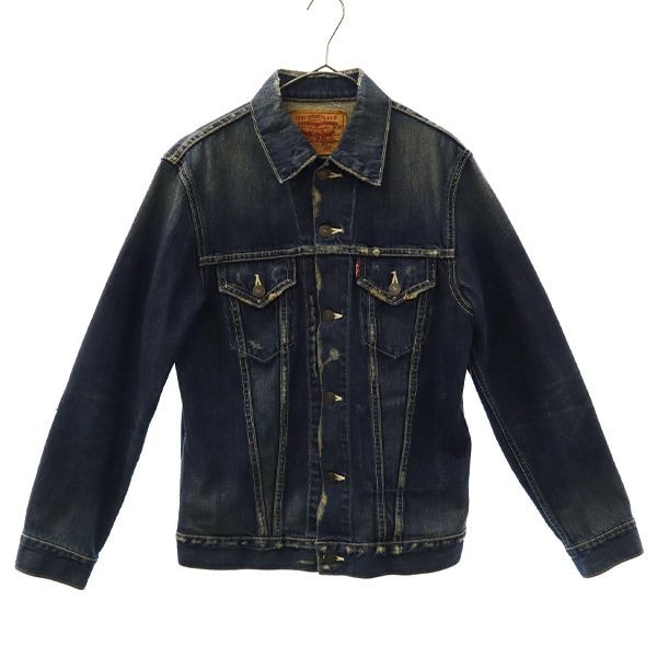 Levi's FadedBlueRepaired リーバイス フェイディッドブルーリペアード ダメージ加工 デニムジャケット M ネイビー