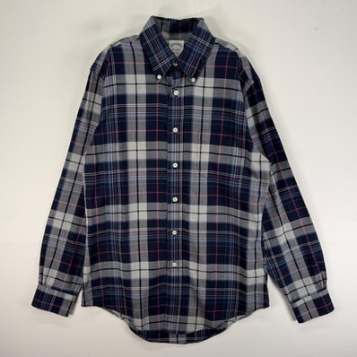 古着 ブルックスブラザーズ Brooks Brothers 長袖シャツ ボタンダウン 1818 S ネイビー系 チェック メンズ