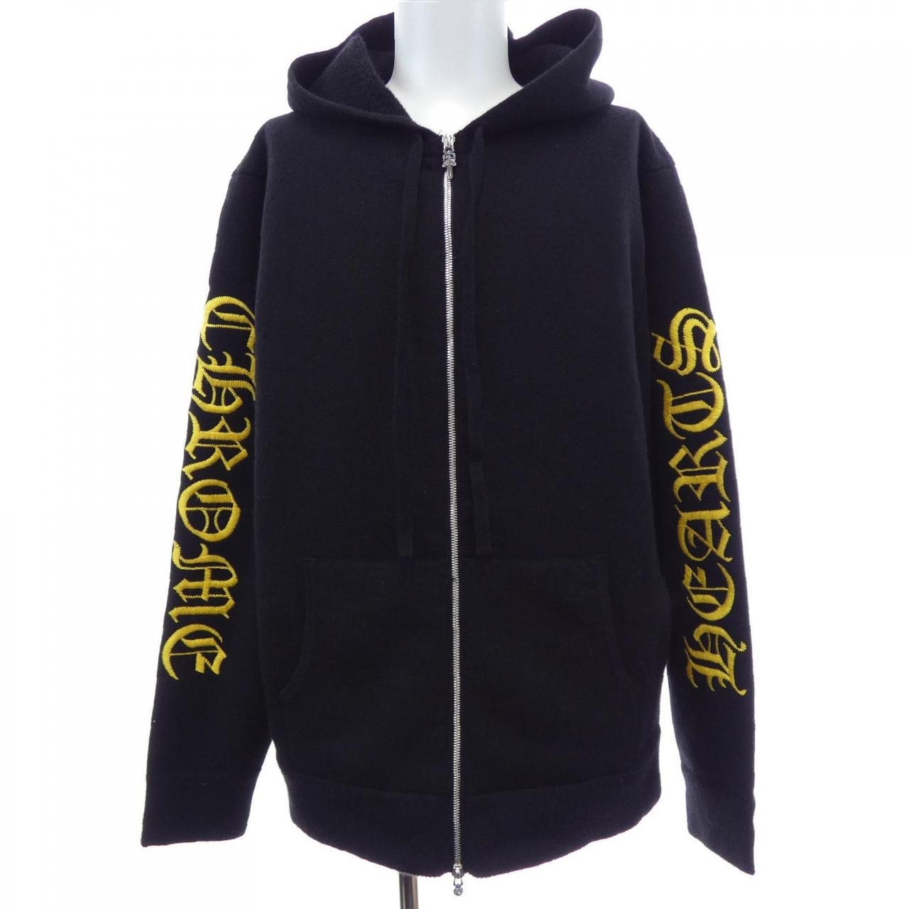 Chrome Hearts Cashmere Zip-Up Hoodie "Black"