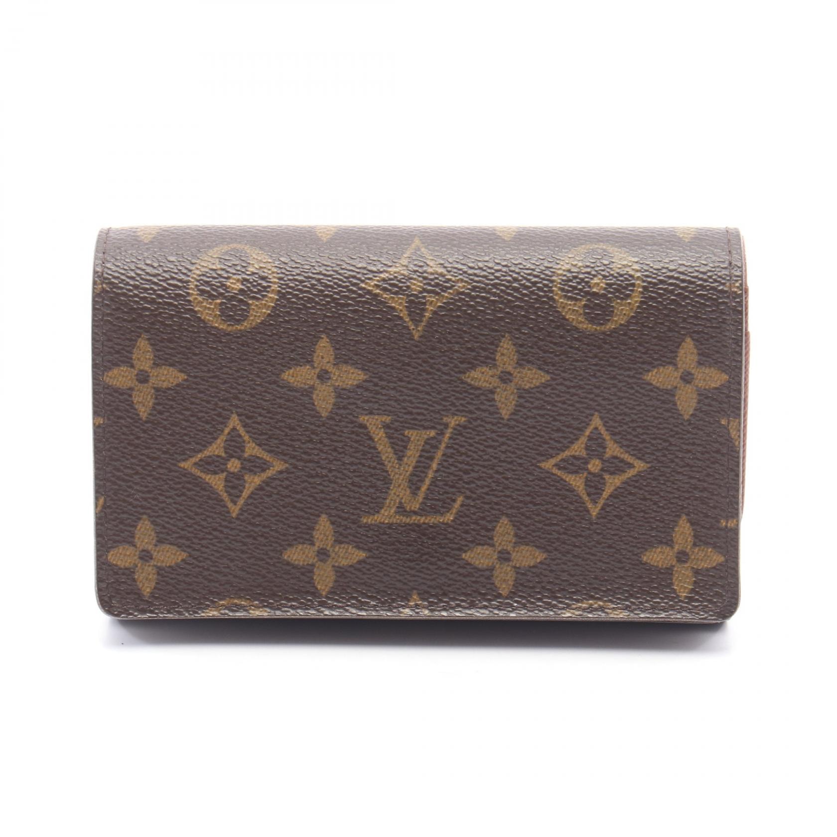 ルイ・ヴィトン LOUIS VUITTON ポルトモネ ビエ トレゾール 二つ折り財布 財布 レザー PVC モノグラム レディース ブラウン系 M61730 【中古】