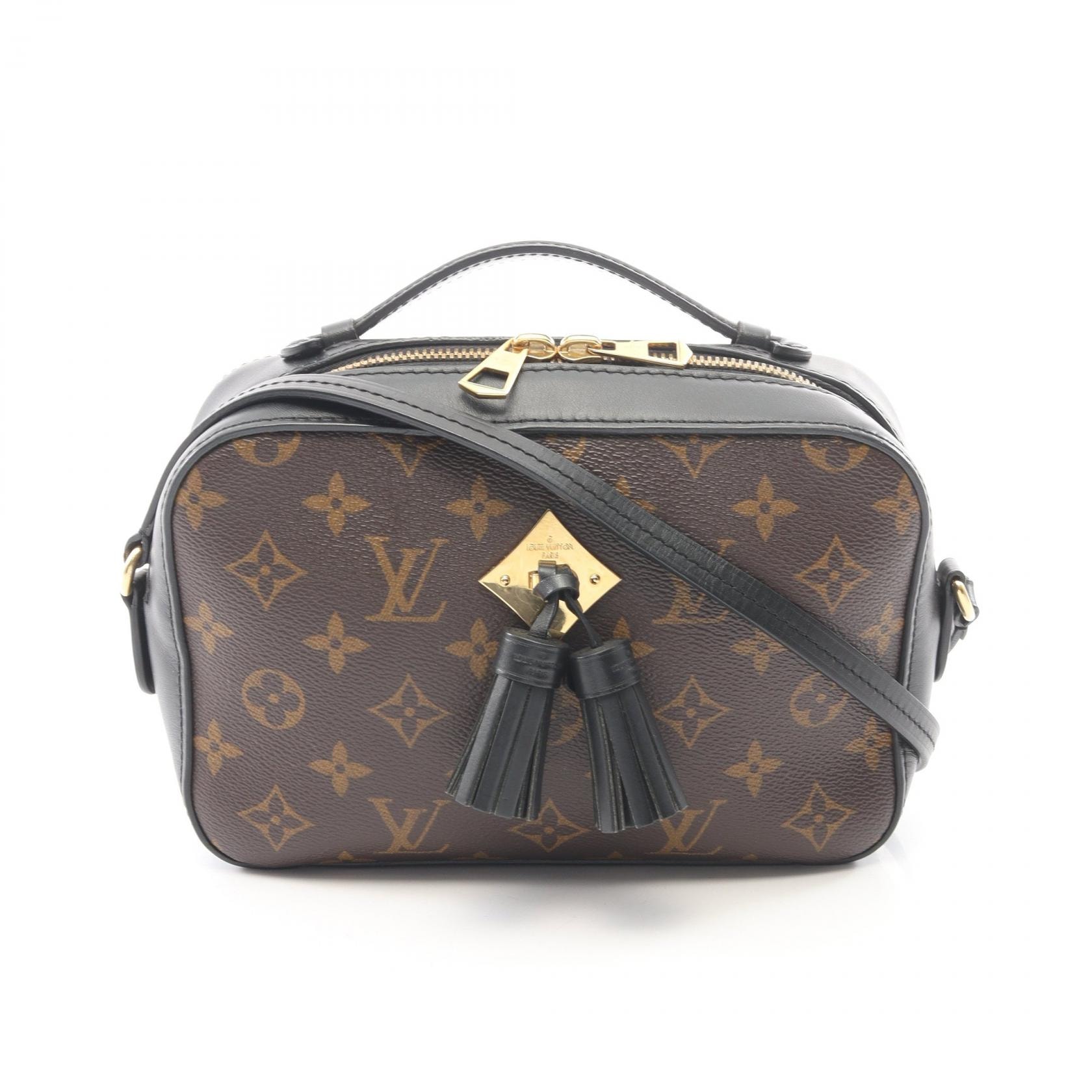 ルイ・ヴィトン LOUIS VUITTON サントンジュ モノグラム ノワール 2WAY ショルダーバッグ バッグ PVCコーティングキャンバス レザー レディース ブラウン系 / ブラック系 M43555 【中古】