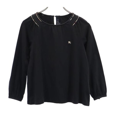 BURBERRY バーバリー 日本製 長袖 Tシャツ 130 ブラック系 ロンT