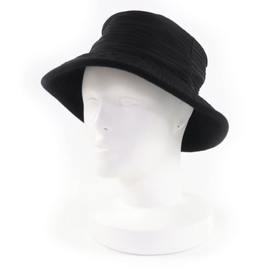 極美品 エルメス ハット ブラック レディース 56