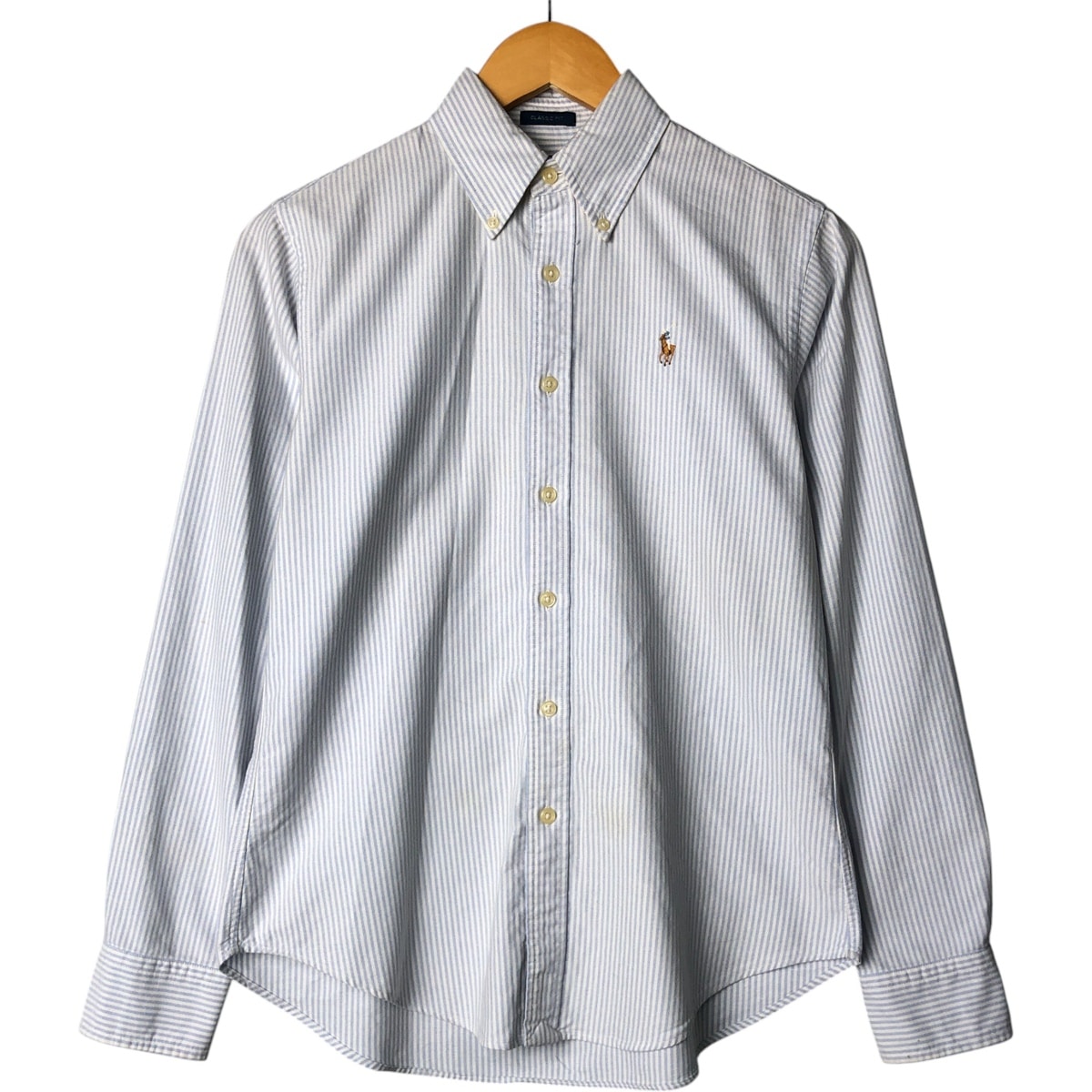 古着 ラルフローレン Ralph Lauren CLASSIC FIT クラシックフィット 長袖 ボタンダウンストライプシャツ レディースM相当/eaa580263