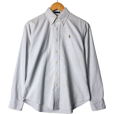 古着 ラルフローレン Ralph Lauren CLASSIC FIT クラシックフィット 長袖 ボタンダウンストライプシャツ レディースM相当/eaa580263