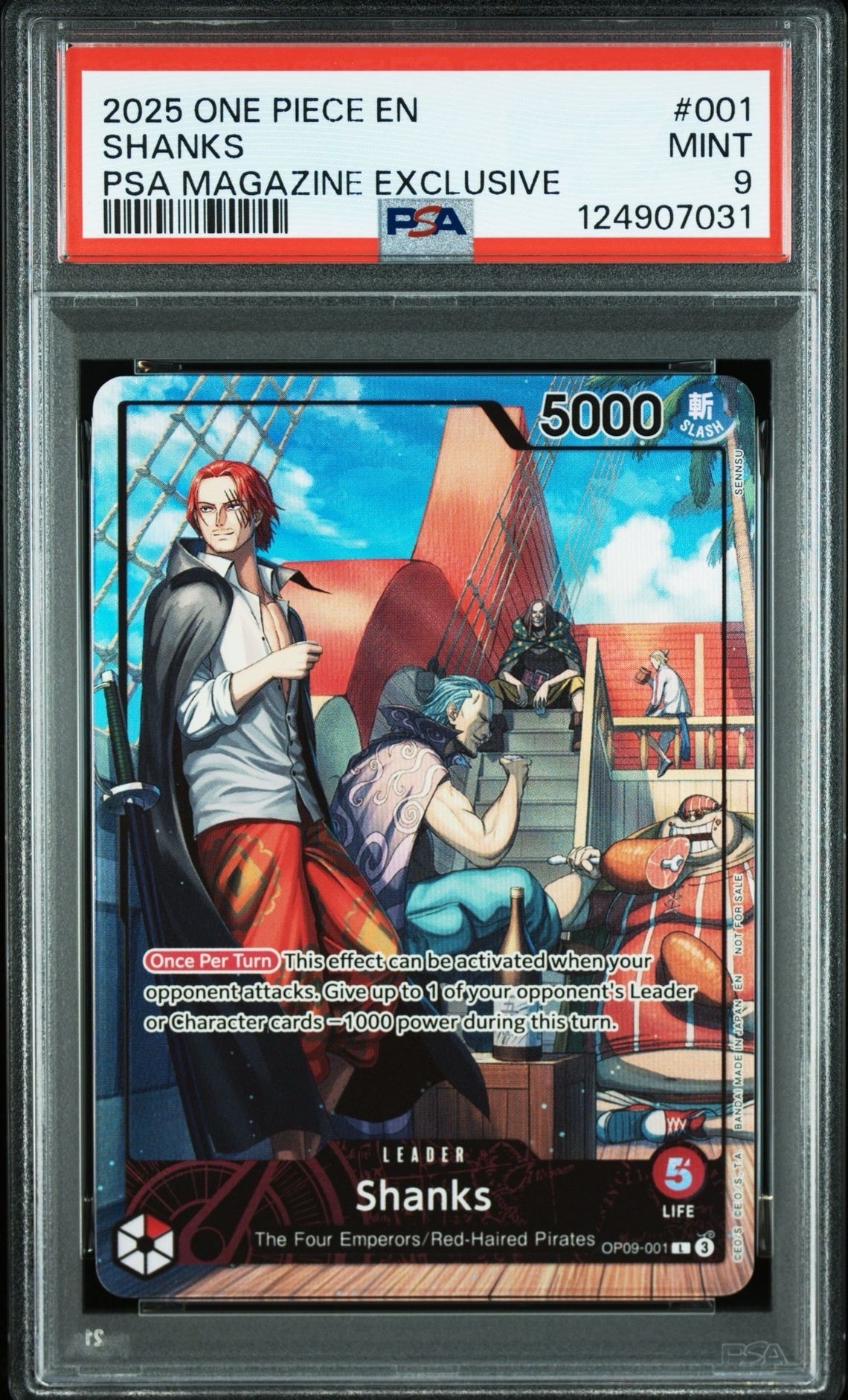 PSA9】シャンクス L [OP09-001]【英語版】(プロモーションカード