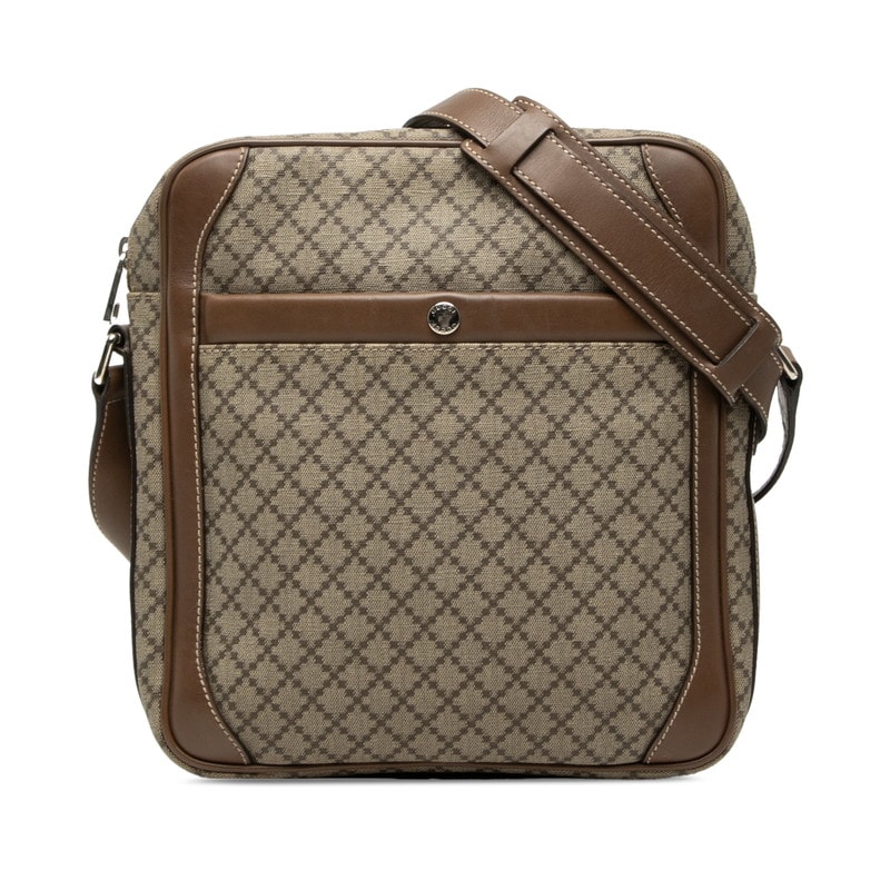 グッチ ディアマンテ ショルダーバッグ 268159 ベージュ ブラウン PVC レザー レディース GUCCI 【中古】