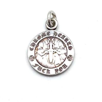 Chrome Hearts Angel Medal Charm Fuck You "Silver"