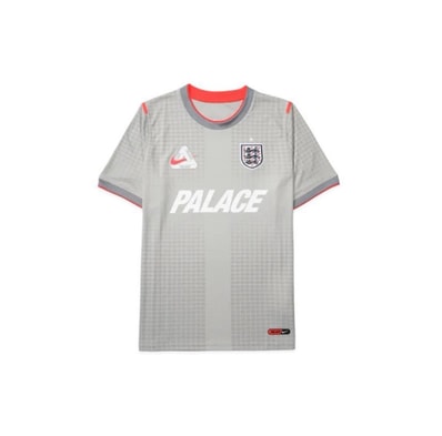 Nike x PALACE X2 World Cup Dri-Fit Academy Pro Short Sleeve Football Top England "Pewter Grey/Bright Crimson"