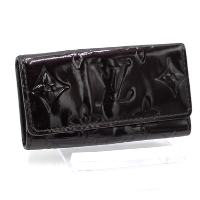 LOUIS VUITTON(ルイ・ヴィトン)モノグラム・ヴェルニ ミュルティクレ4 ヴィンテージ 4連キーケース レディース アマラント パテントレザー ゴールド金具 M93517【中古】