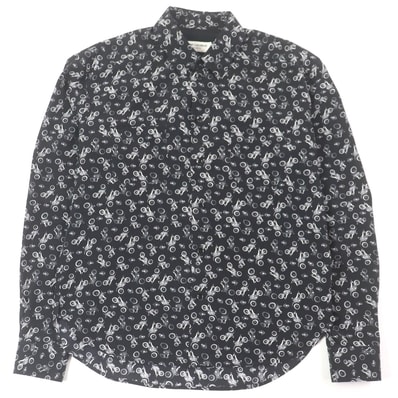 極美品 サンローランパリ
長袖シャツ ブラック メンズ 36 515299