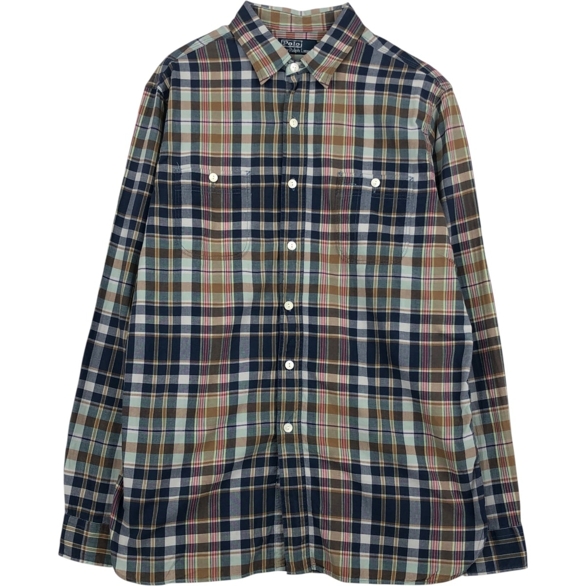 古着 ラルフローレン Ralph Lauren POLO by Ralph Lauren 長袖 コットンチェックシャツ メンズL相当/eaa495529