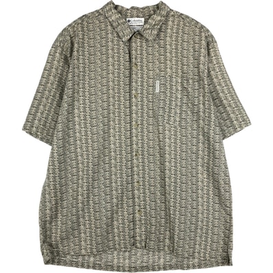 古着 00年代 コロンビア Columbia 総柄 半袖 コットン×ラミーシャツ ボックスシャツ メンズXL相当/eaa623529