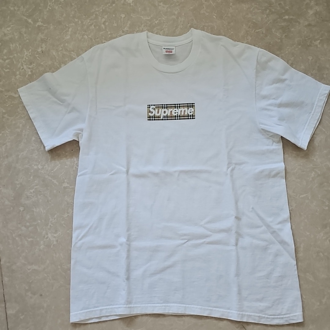 Supreme / Burberry Box Logo Tee "White"