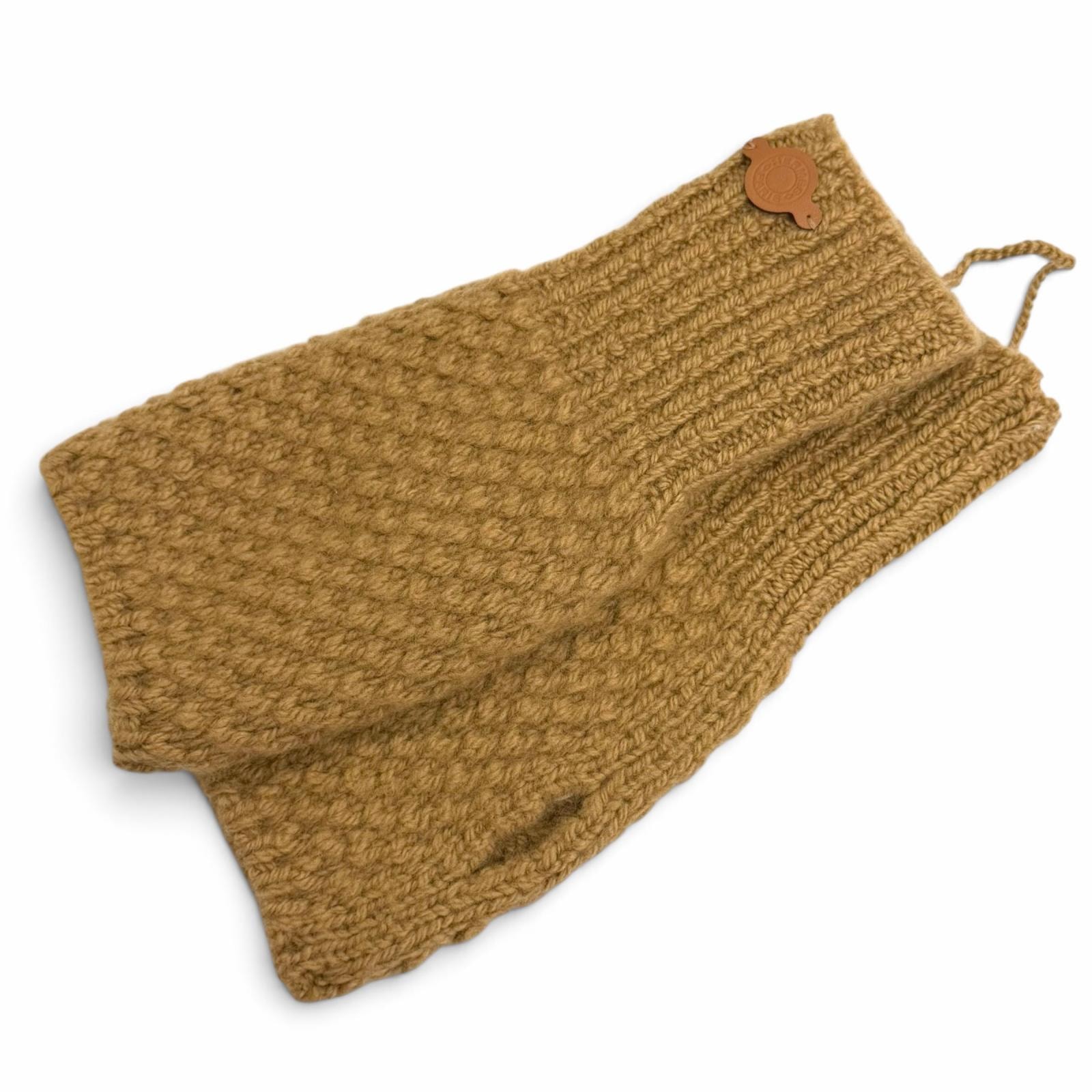 未使用品 エルメス 手袋 LOU MITTENS ルー ミトンズ ブラウン M