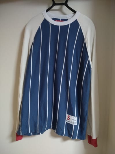 Supreme Stripe Raglan L/S Top "Navy"