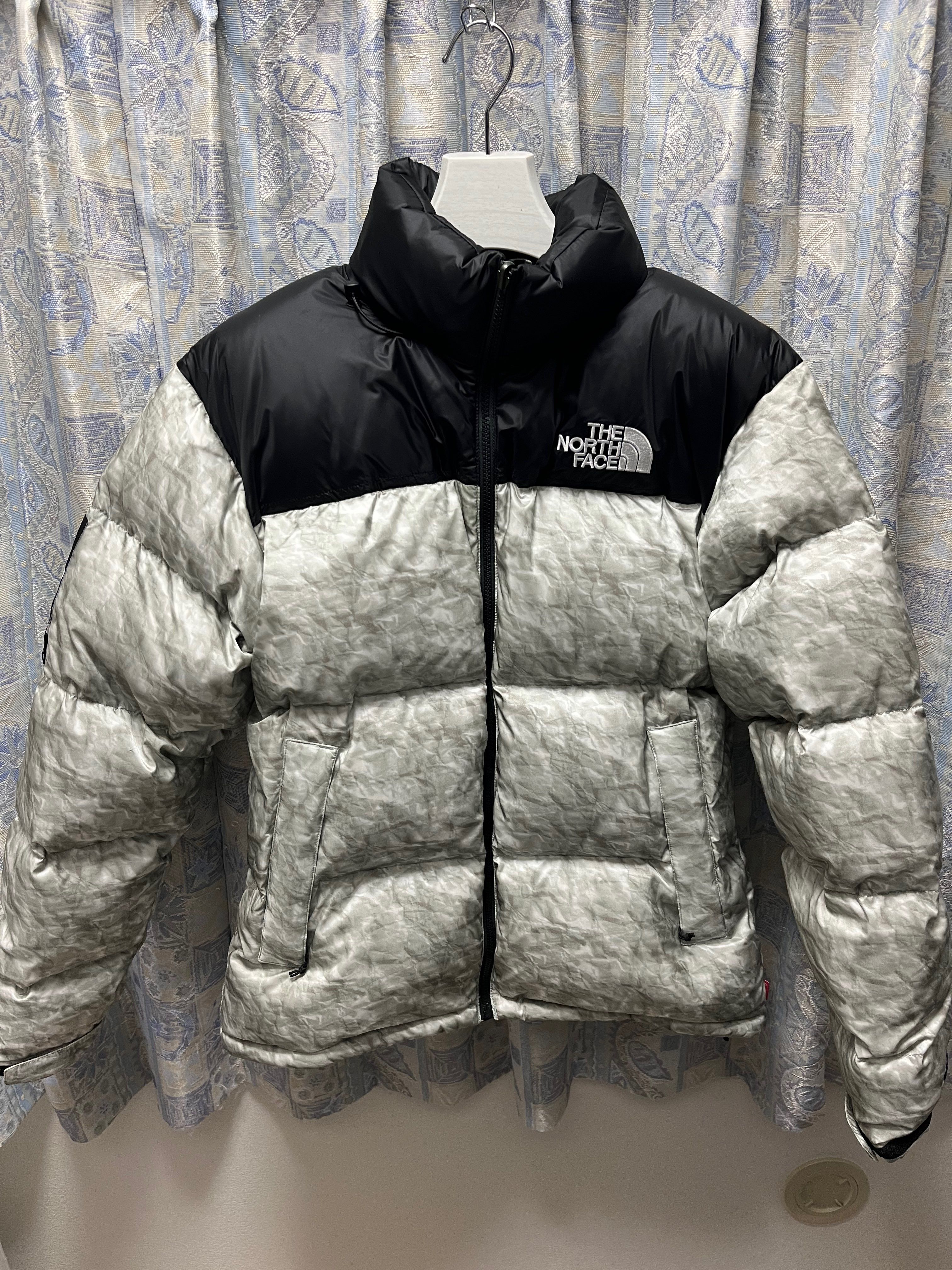 Supreme x The North Face Nuptse Jacket "White Paper Print"