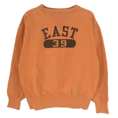 The REAL McCOY'S ザリアルマッコイズ スウェット 旧マッコイ McCOY Sportswear フリーダムスリーブ 前V プリント スウェット オレンジ系 36【中古】