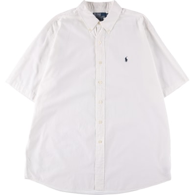 古着 ラルフローレン Ralph Lauren POLO by Ralph Lauren ELLINGTON 半袖 ボタンダウンシャツ メンズXL相当/eaa552733