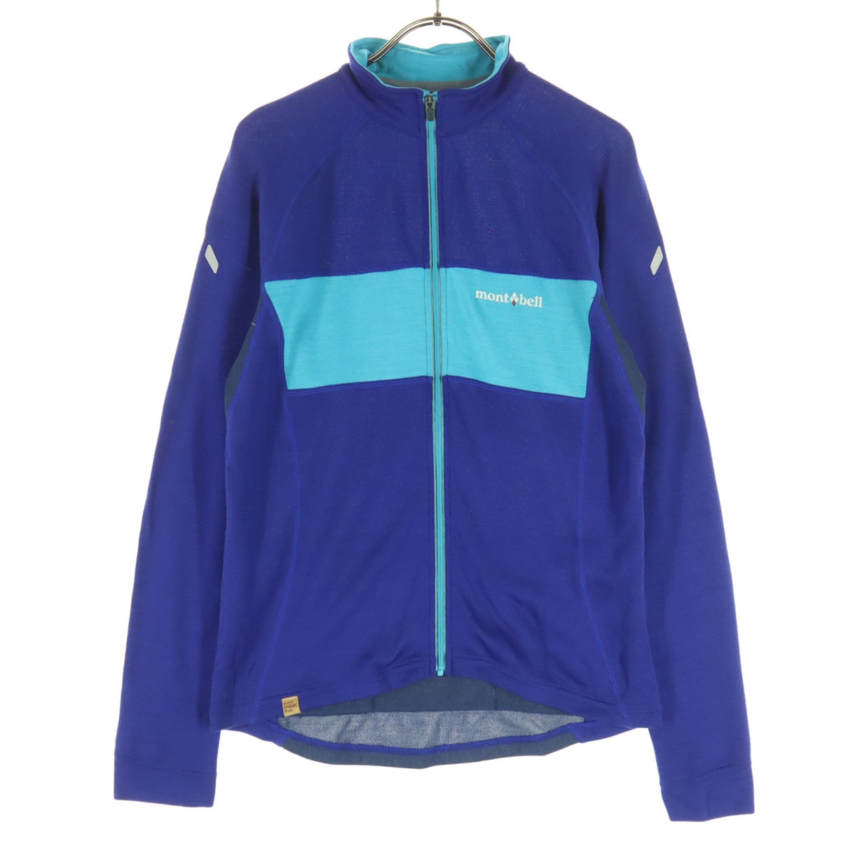 美品 mont-bell モンベル 長袖 トラックジャケット M ブルー