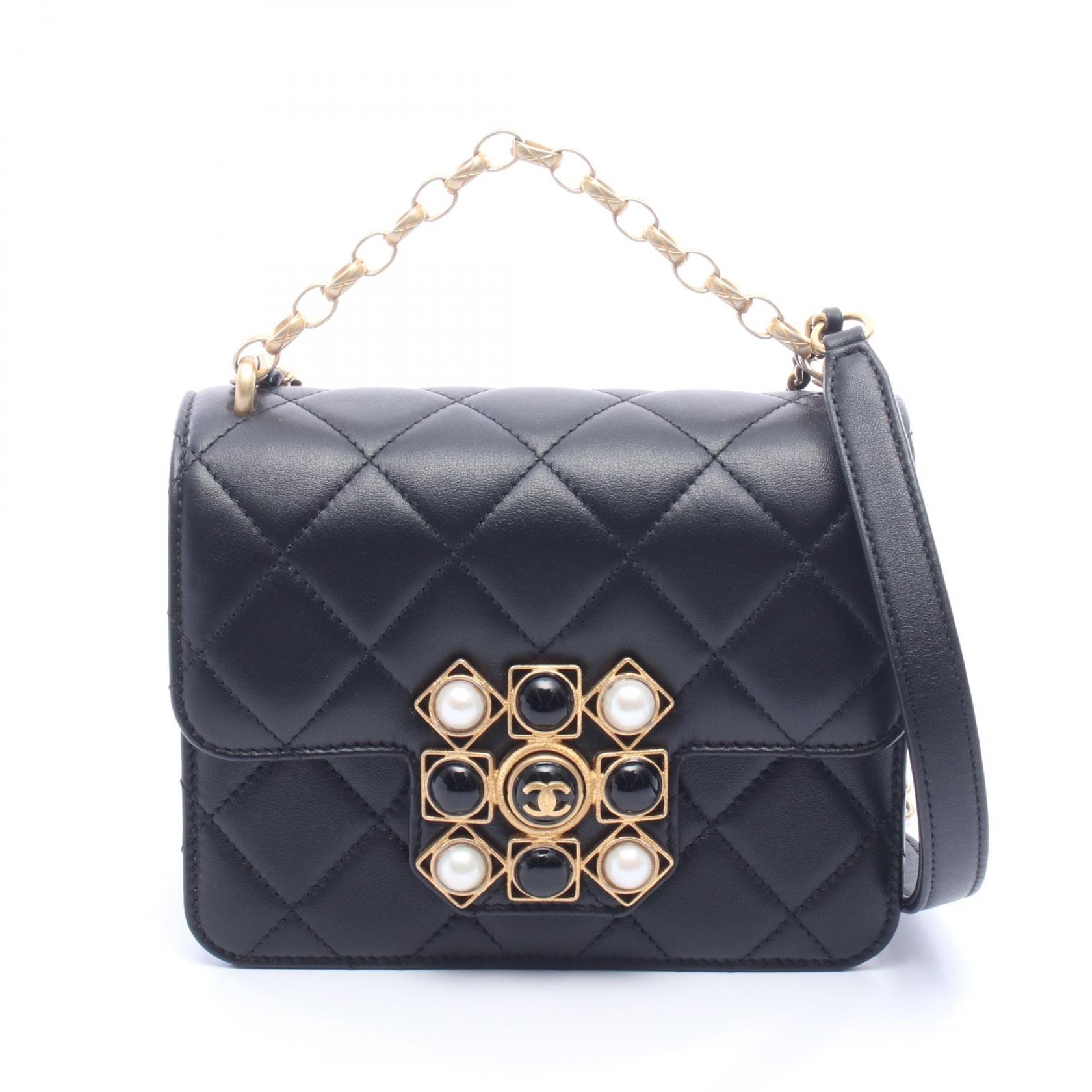 シャネル CHANEL マトラッセ ショルダーバッグ バッグ レザー レディース ブラック系 AS1889 【中古】