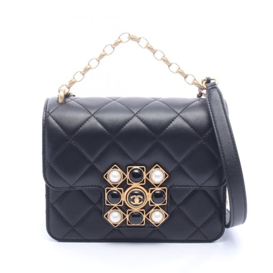 シャネル CHANEL マトラッセ ショルダーバッグ バッグ レザー レディース ブラック系 AS1889 【中古】