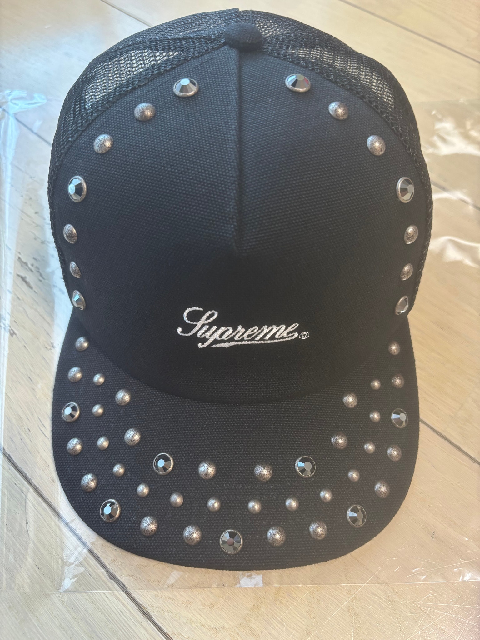 Supreme x b.b. Simon Studded Mesh Back 5-Panel "Black"