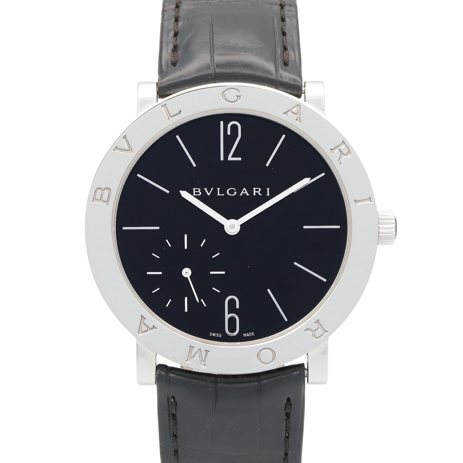 ブルガリ BVLGARI ブルガリ ブルガリ ローマフィニッシモ 腕時計 時計 ステンレススチール 革 メンズ ブラック系 BB41SXTRO 【中古】