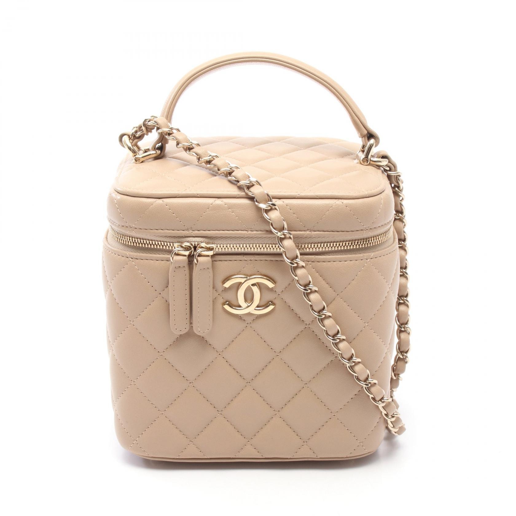 シャネル CHANEL マトラッセ ショルダーバッグ バッグ レザー レディース ベージュ系 AS2362 【中古】