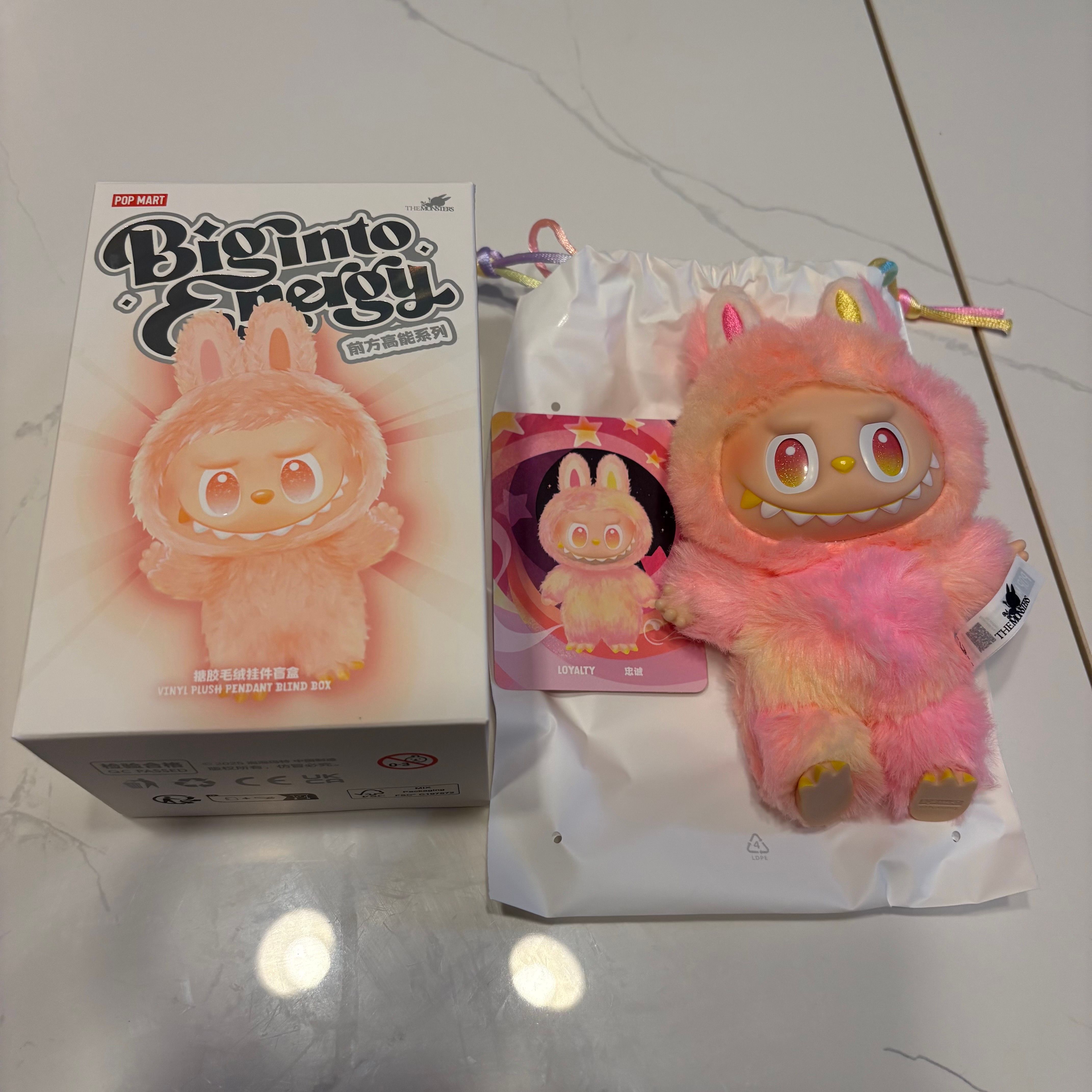 POP MART THE MONSTERS (LABUBU) Big into Energy Series Plush Pendant LOYALTY