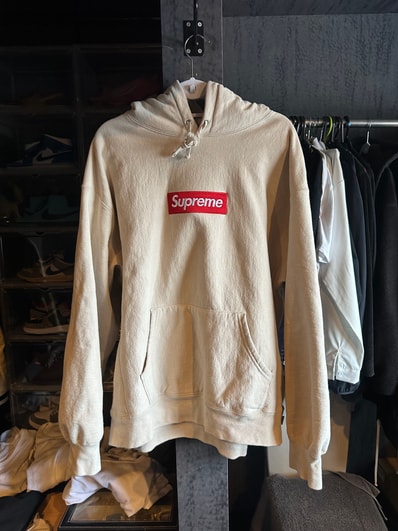 Supreme Box Logo Hooded Sweatshirt "Stone" (24FW)