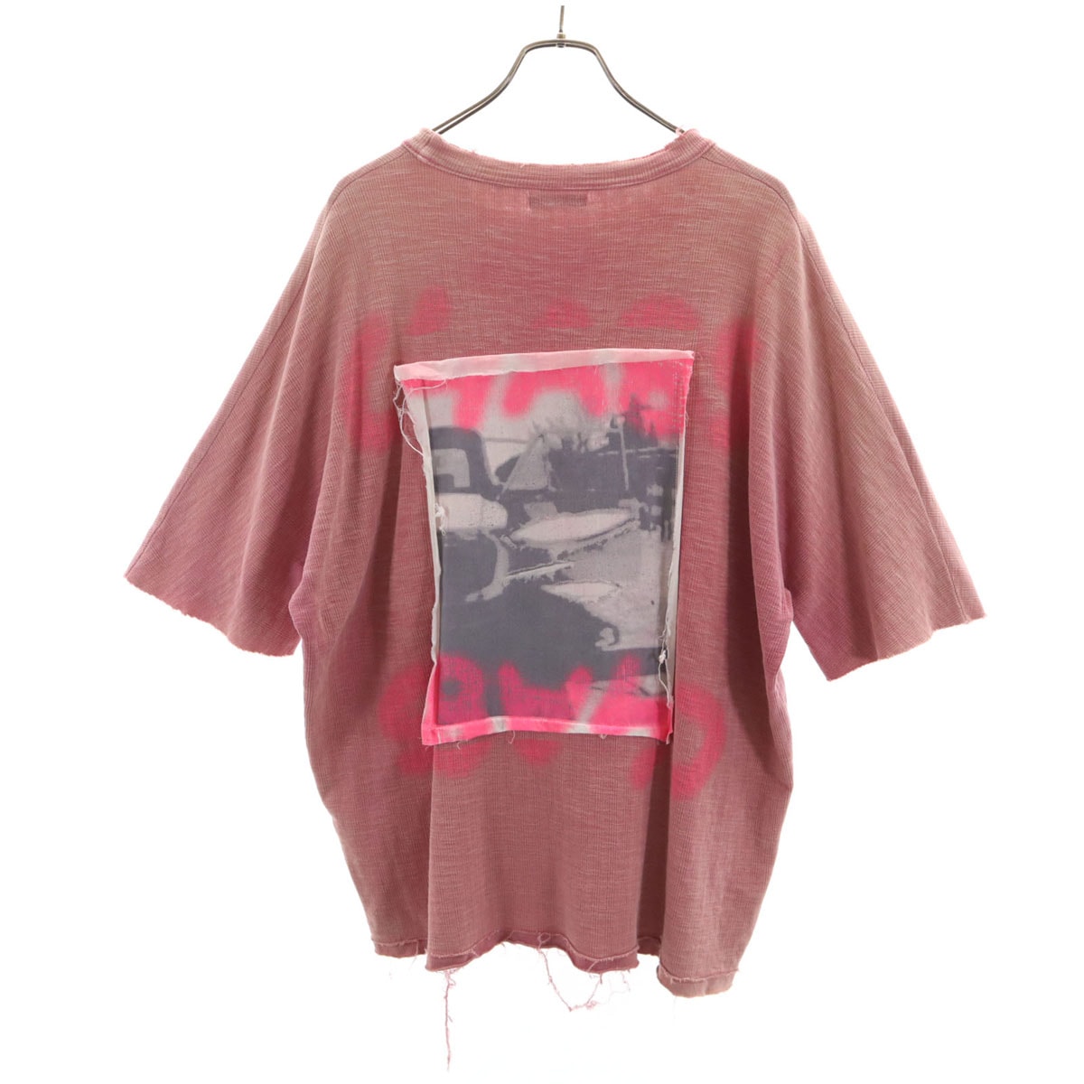 ZARA ザラ ポルトガル製 半袖 ヴィンテージ加工 Tシャツ XL ピンク系