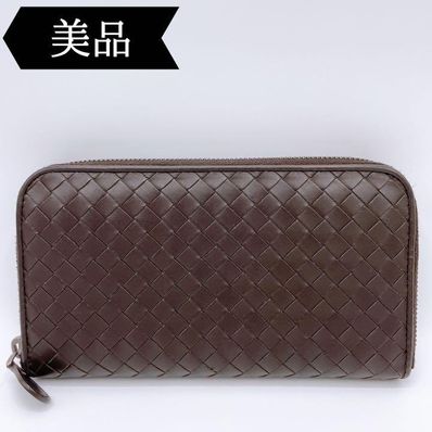 ◇ボッテガヴェネタ◇イントレチャート/ラウンドファスナー/長財布