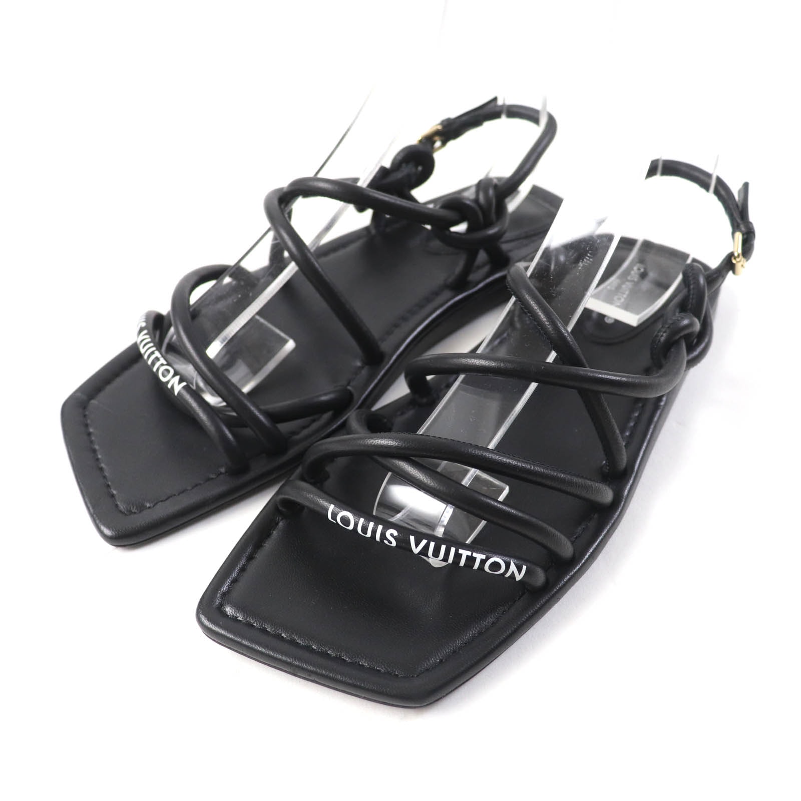 極美品 ルイヴィトン
 サンダル ブラック レディース 35.5