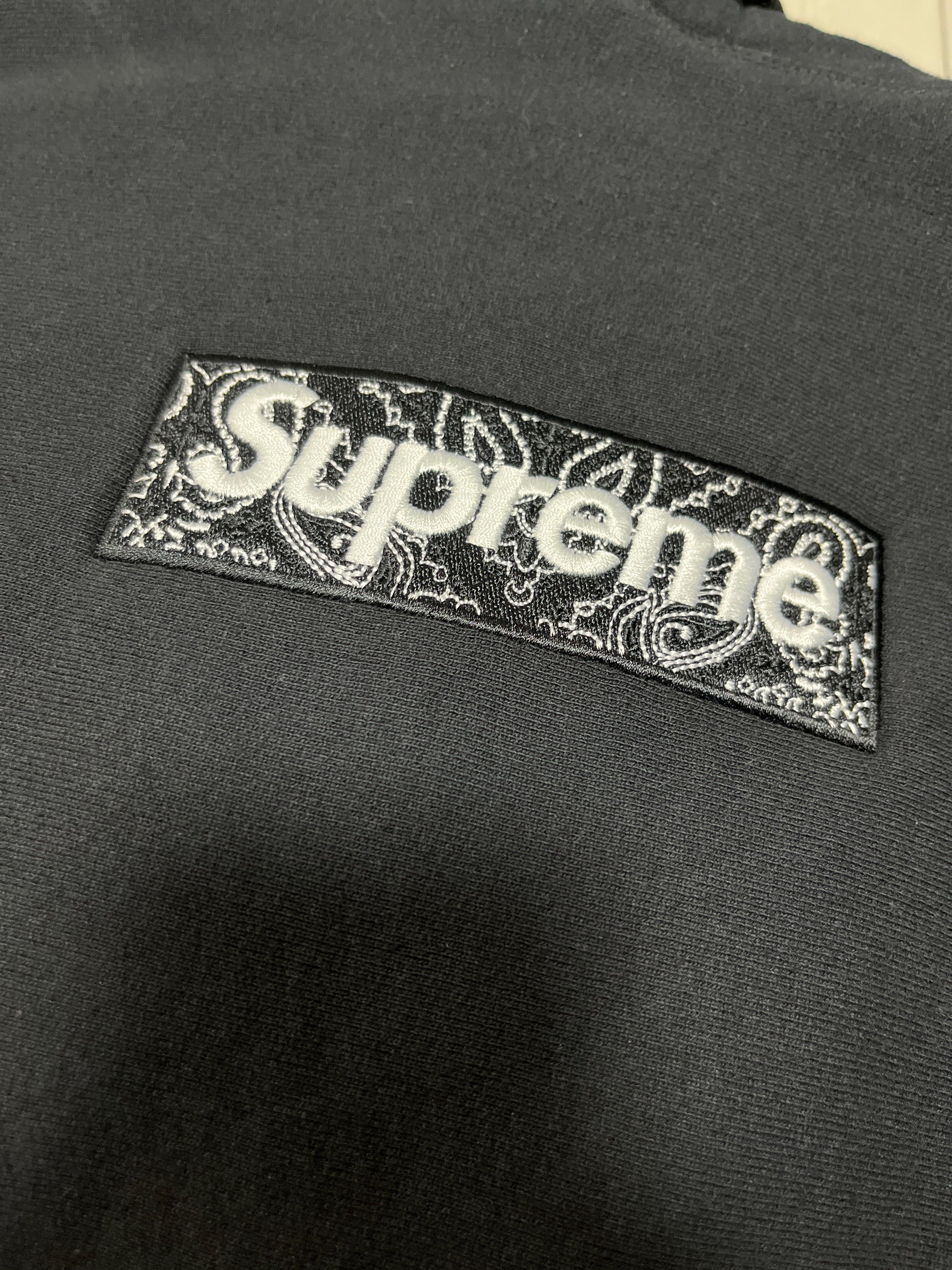 Supreme Bandana Box Logo Hooded Sweatshirt "Black"
