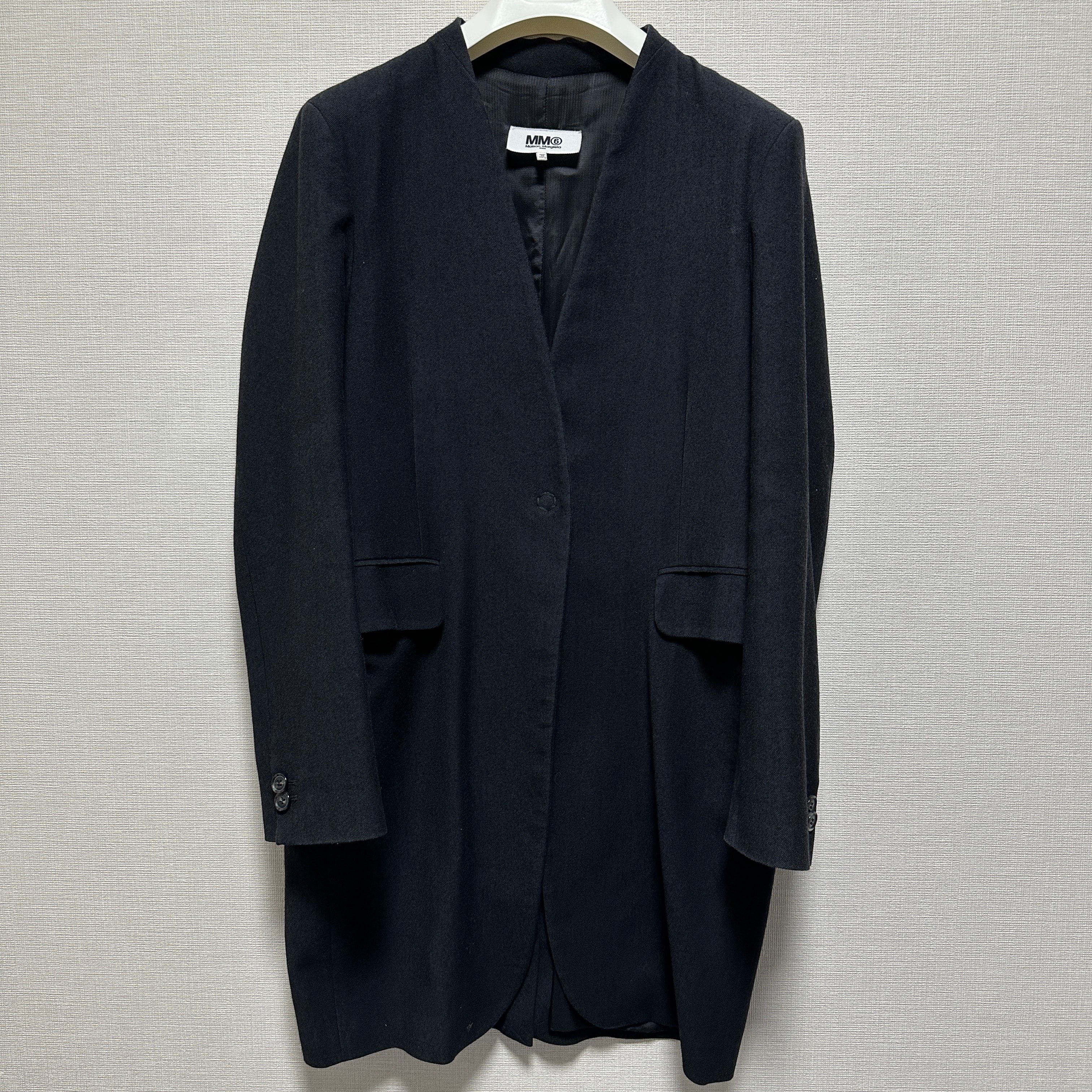 mm6 ノーカラージャケット チェスターコート カラーレス Maison Margiela メゾンマルジェラ エムエムシックス sacai Acne Studios A.P.C. l シュプリーム supreme