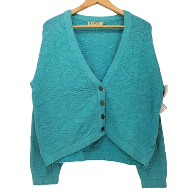 80s USA製 ジャガード コットンニット カーディガン【1142577026454】