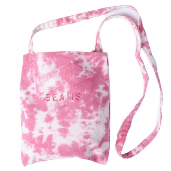 bPr BEAMS ビーピーアール ビームス タイダイ ミニショルダー バッグ PINK サコッシュ カバン g28156