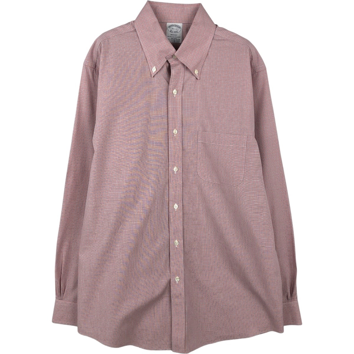 古着 ブルックスブラザーズ Brooks Brothers Est.1818 REGENT 長袖 ボタンダウンチェックシャツ メンズM相当/eaa659929