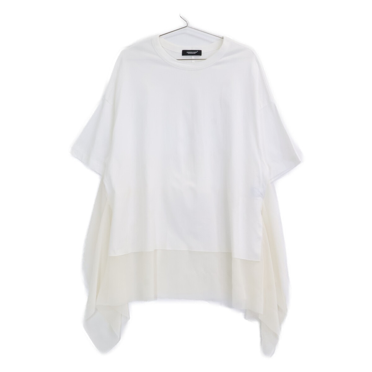 アンダーカバー 24AW ホワイト レースドッキング ショートスリーブカットソー