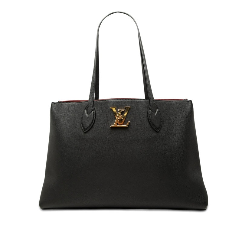 ルイ ヴィトン ロックミー ショッパー  トートバッグ ハンドバッグ M57345 ブラック レザー レディース LOUIS VUITTON 【中古】