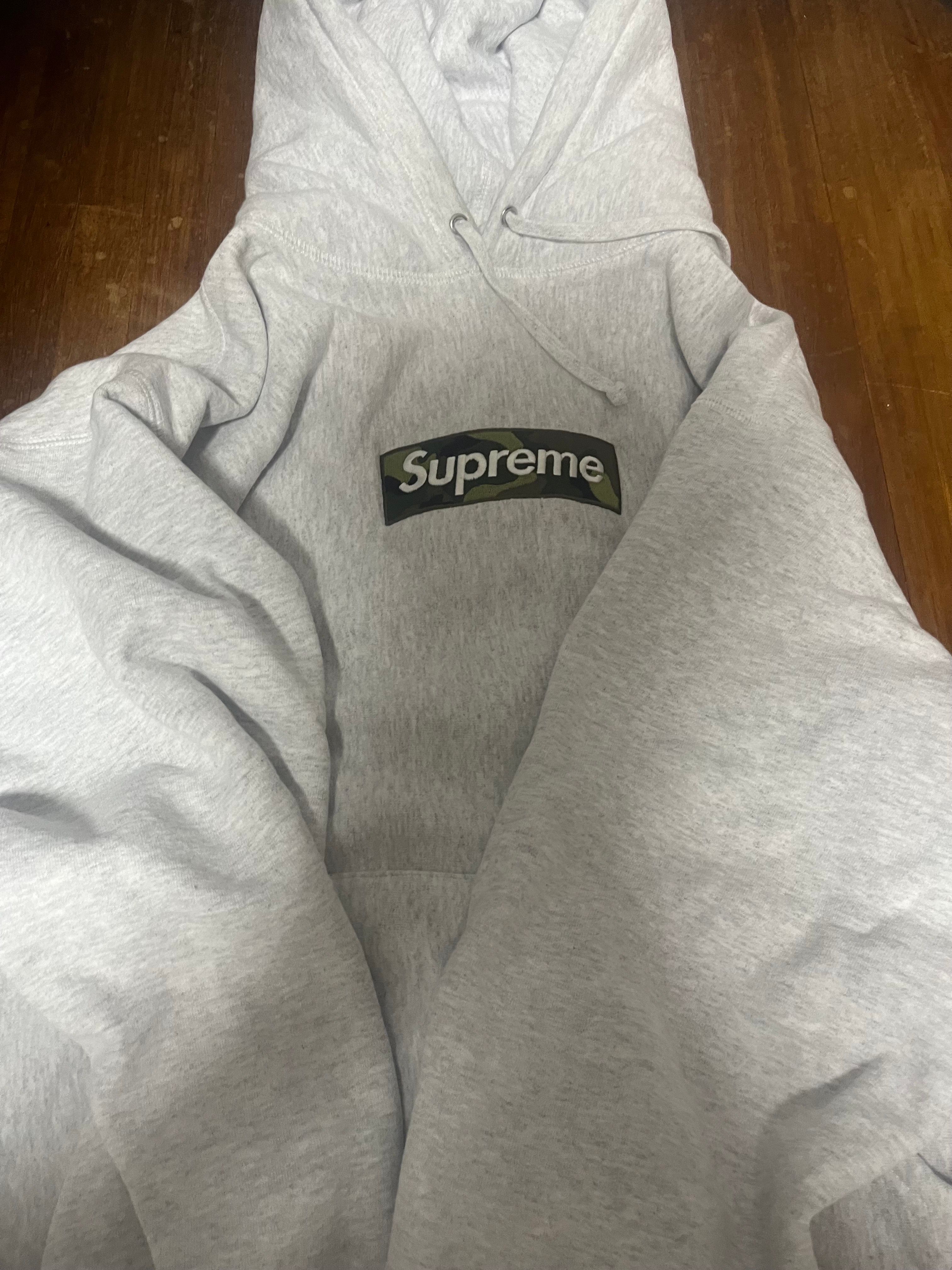Supreme Box Logo Hooded Sweatshirt "Ash Grey" (23FW)