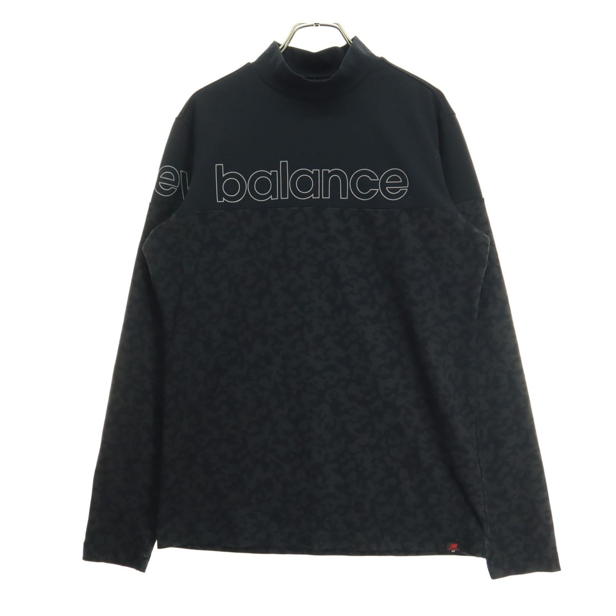 NEW BALANCE ニューバランス ブランドロゴ ゴルフ 長袖 ハイネック Tシャツ 5 ブラック ロンT