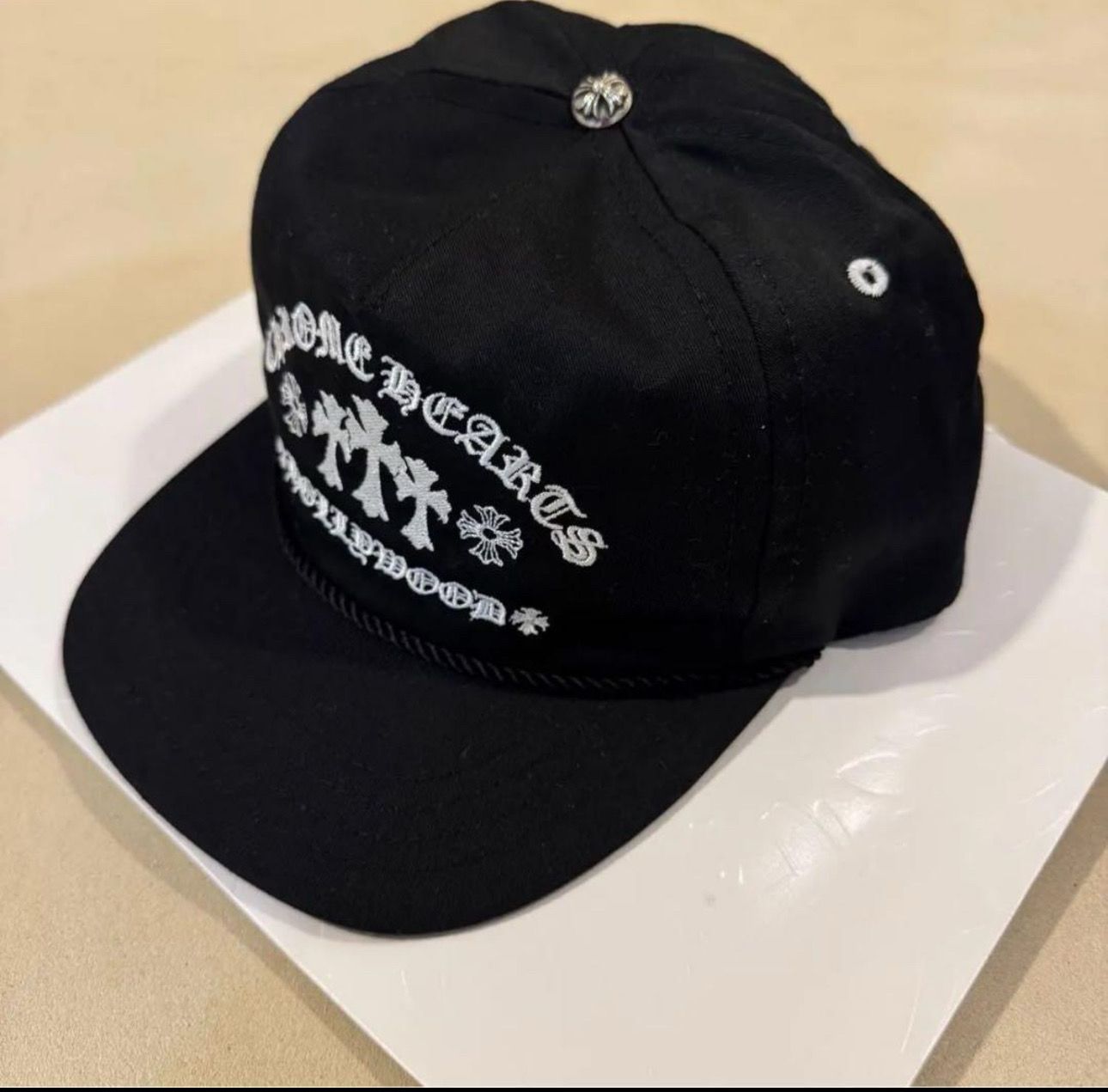 Chrome Hearts Gas Station King Taco 3 Cemetery Cross Trucker Cap "Black"