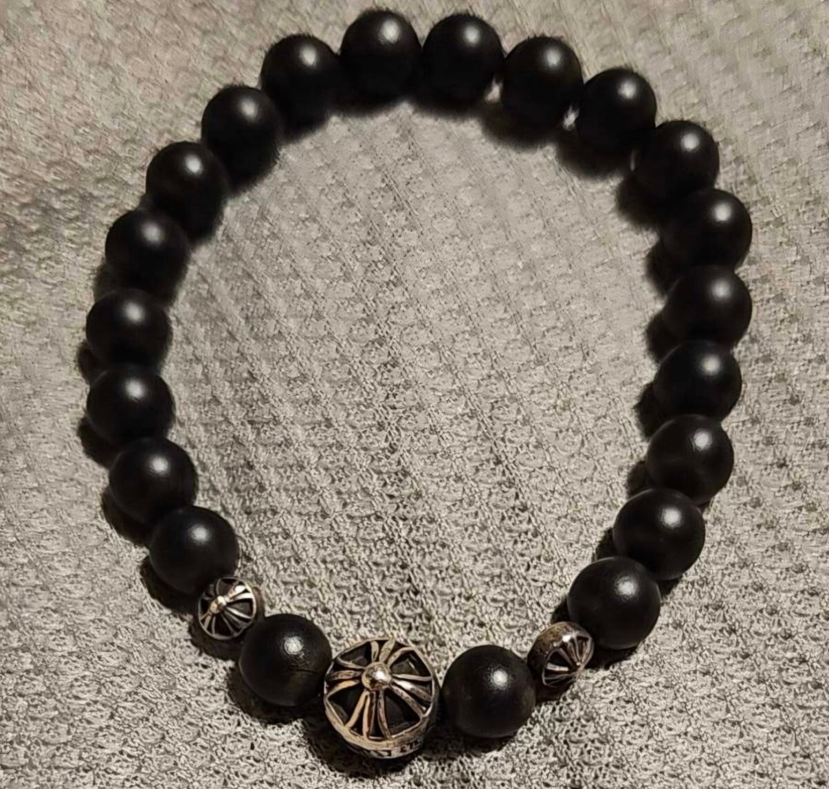 Chrome Hearts 8mm Beads Bracelet "Black"