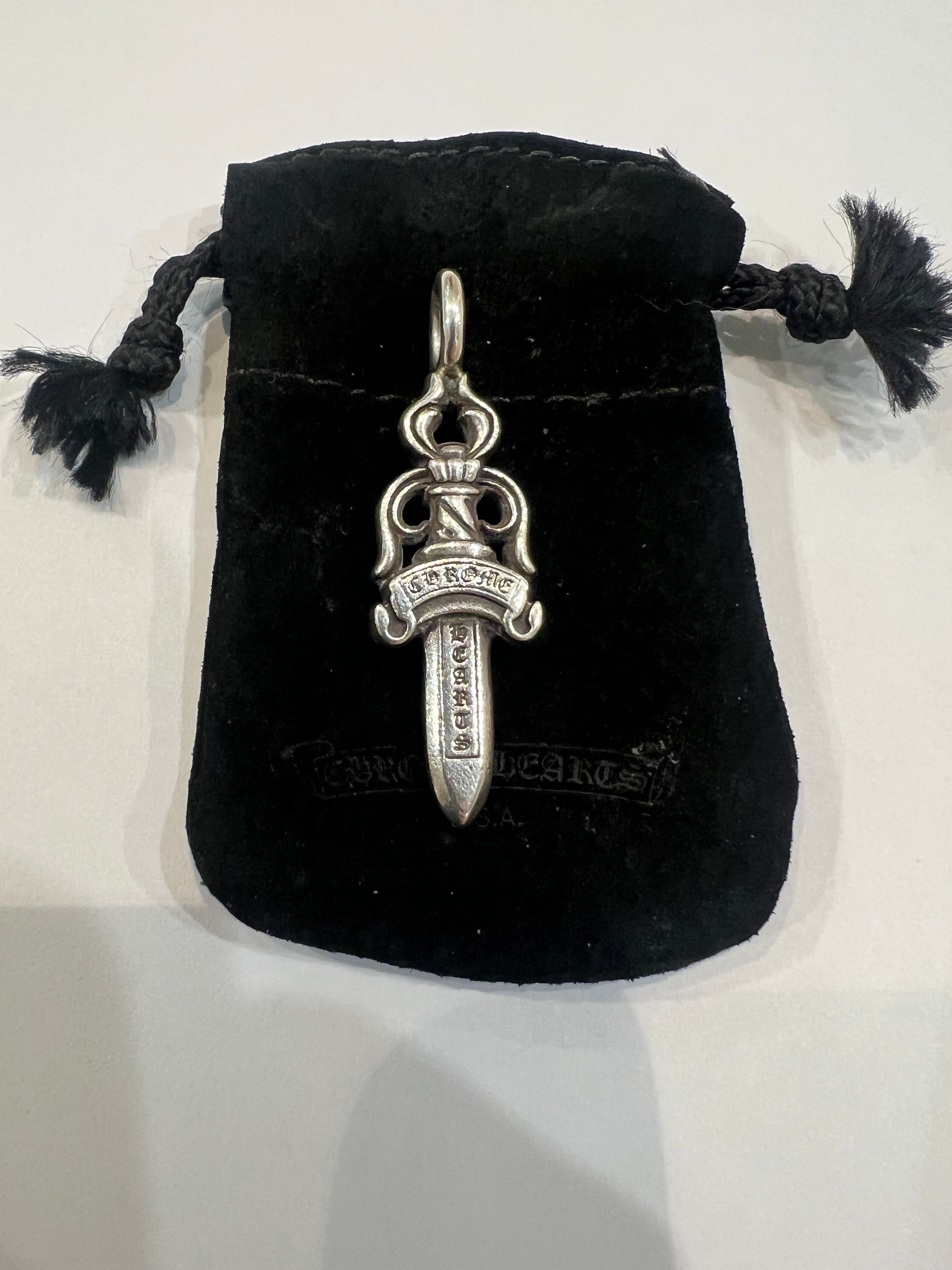 Chrome Hearts Double Dagger Pendant "Silver"