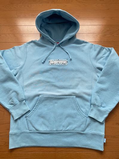 Supreme Bandana Box Logo Hooded Sweatshirt "Blue"