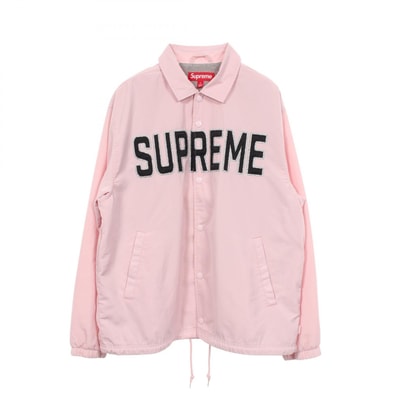 シュプリーム Supreme ロゴ コーチ 衣料品 アウター ポリエステル メンズ ピンク系 【中古】