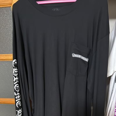 Chrome Hearts Scroll Logo L/S T-Shirt "Black"