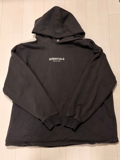 FEAR OF GOD ESSENTIALS LS HOODIE "Iron"